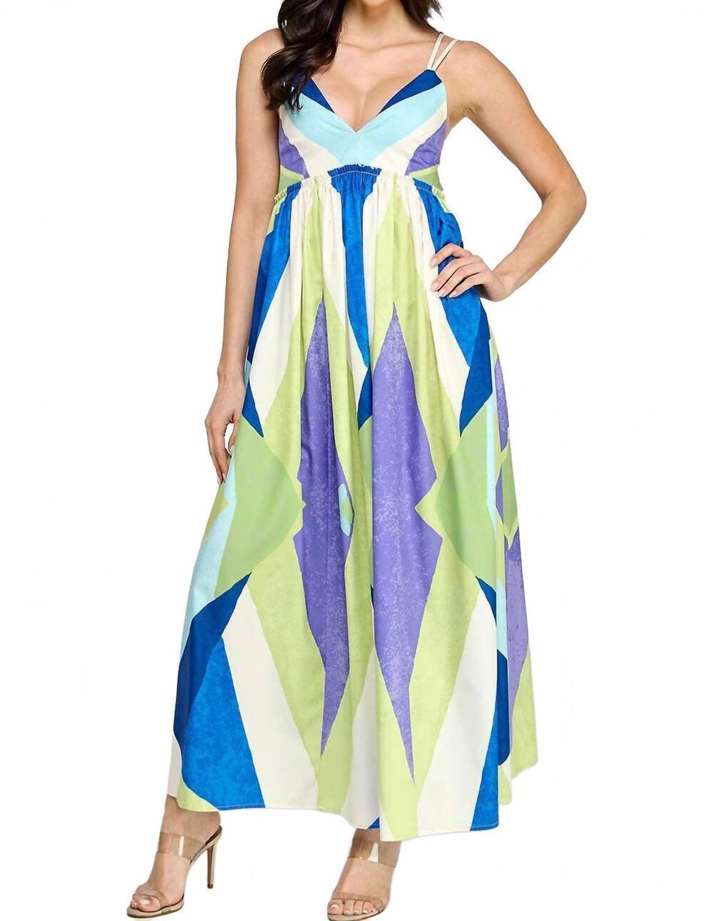 NEW HER BOTARRI back to summer sun dress in blue combo